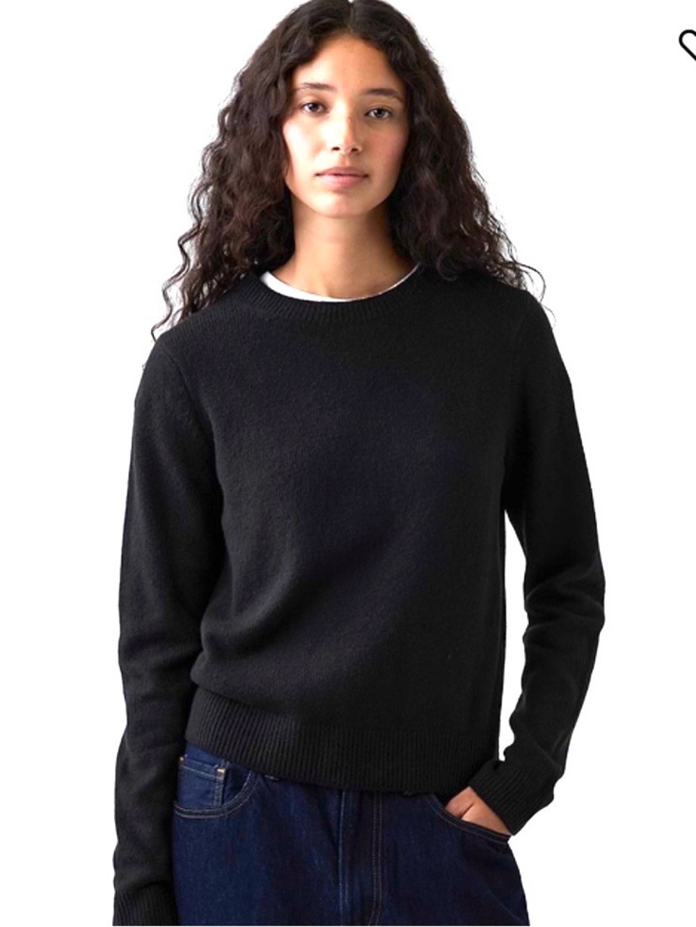 NWT Cashsoft Crewneck Sweater in Black